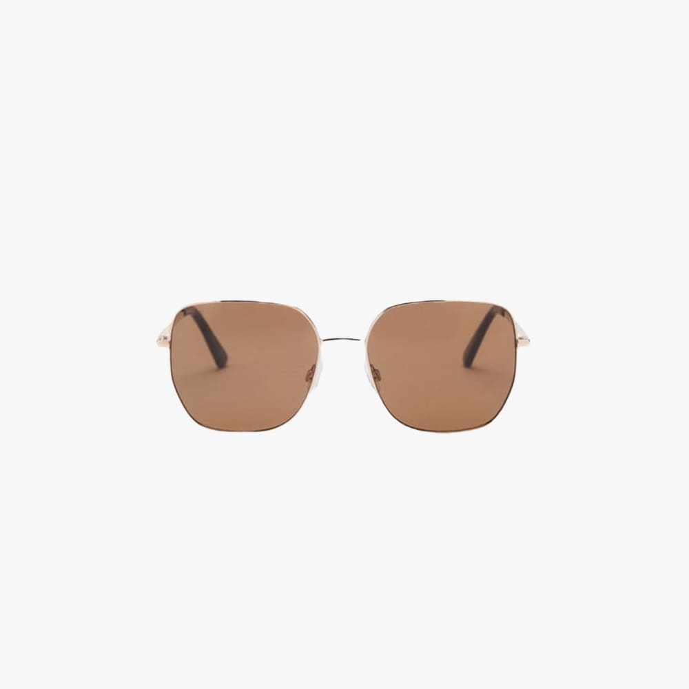 Square metallic frame sunglasses
